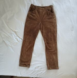Vintage Ralph Lauren Side Zip High-waisted Suede Pants